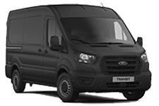 White Ford Transit Medium Wheel Base